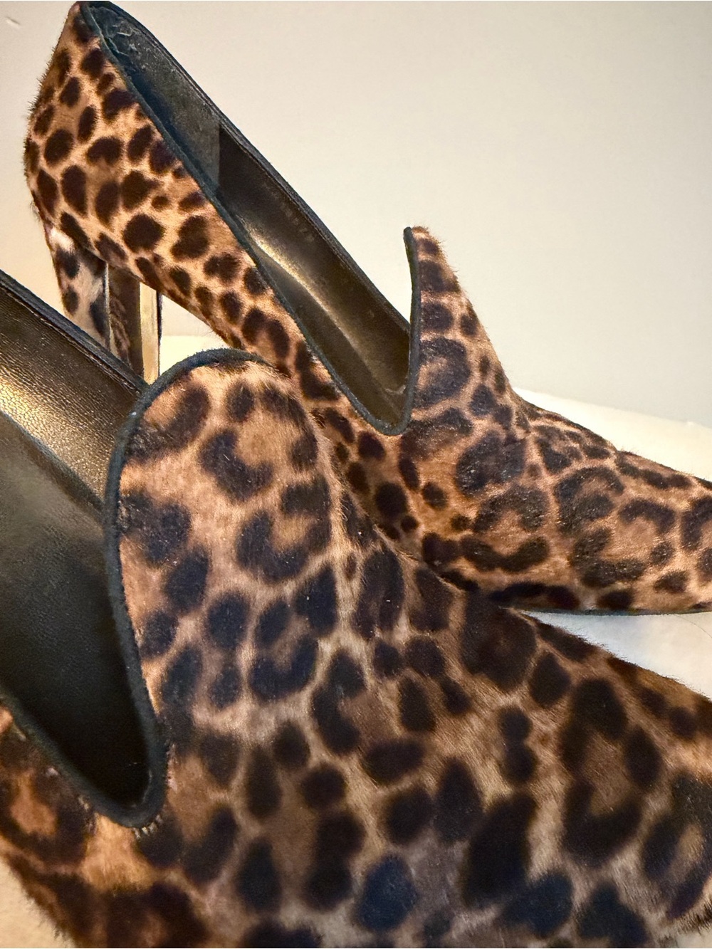 Leopard Print High Heel- Brown Leopard Ponyhair